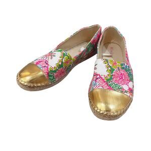 Lilly Pulitzer Target Flat Shoes Womens Size 8.5 Multicolor Floral Espadrille